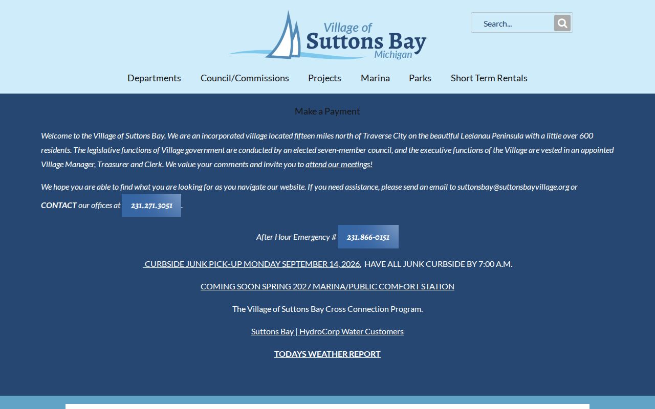 Suttons Bay Leelanau court records research through the village gateway
